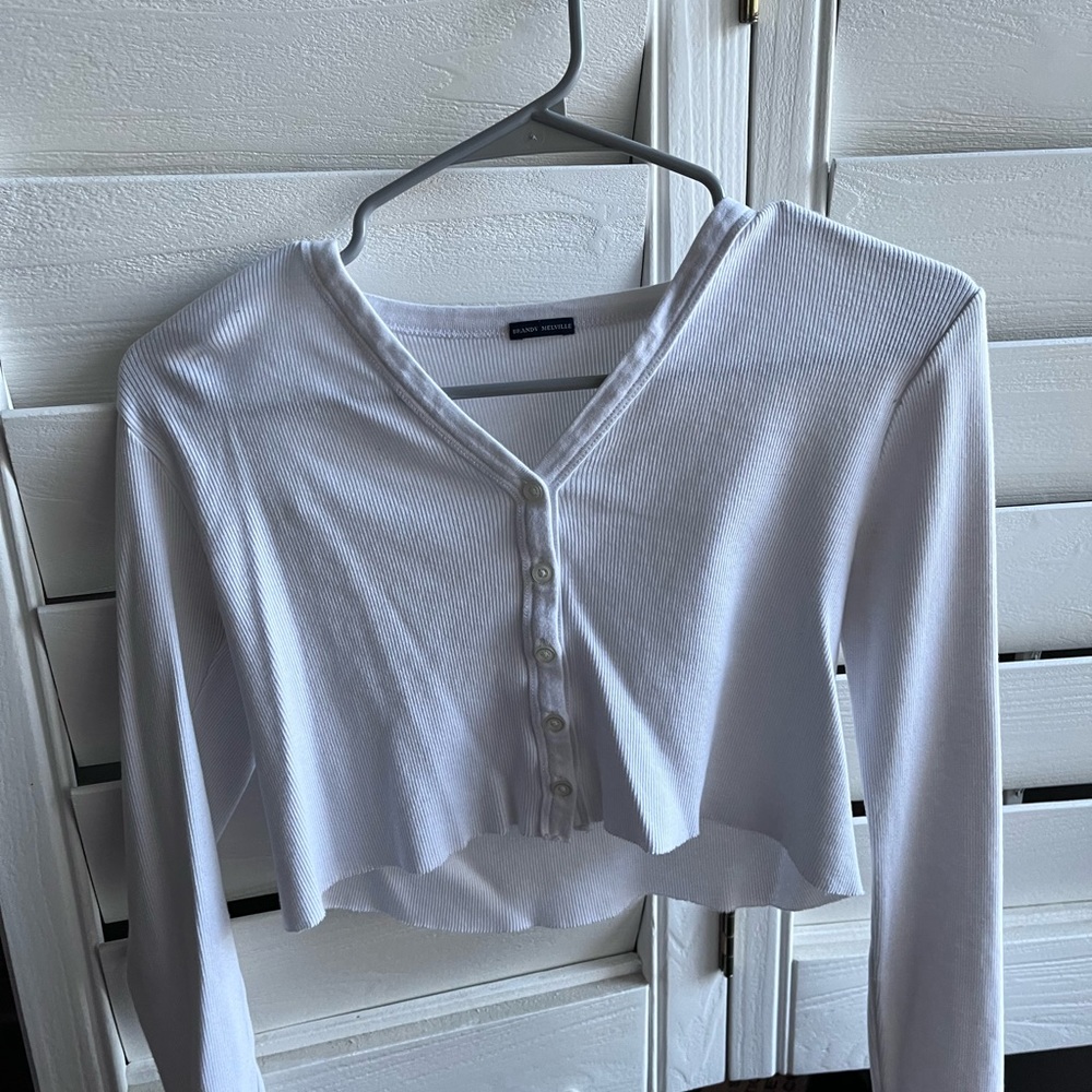 brandy melville white long sleeve